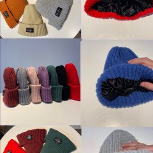Knitted Satin Beanies
